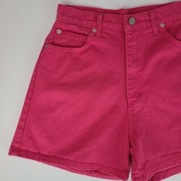 MDM Junior/Women's (9) Pink Denim High Rise 5 pocket Cotton Shorts Barbie - Picture 2 of 8